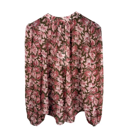 VERONICA BEARD Ashlynn Floral Print Silk Shirt - Picture 10 of 12
